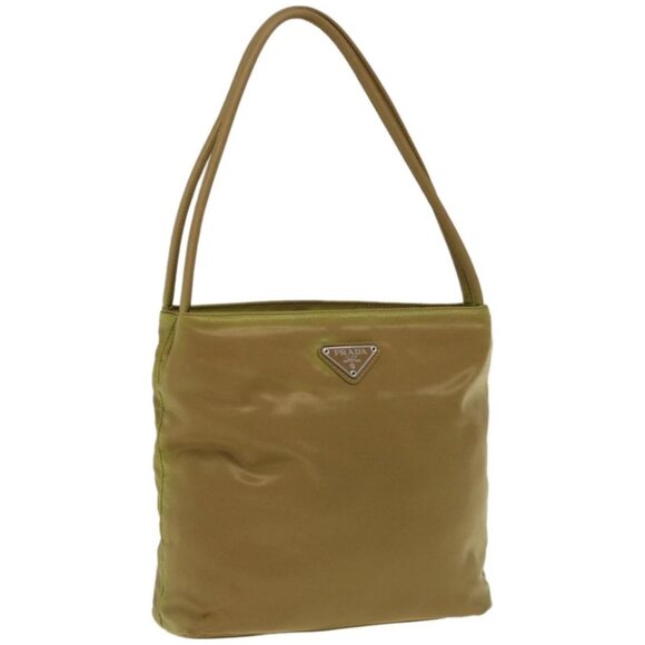 PRADA Shoulder Bag Nylon Khaki Auth ar11362B - Picture 1 of 16